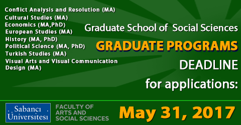 (LAST DAY) Graduate School of Social Sciences Graduate Prg. Fall 2017 Applications