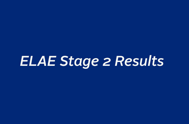 20th September 2016 ELAE Stage 2 Results