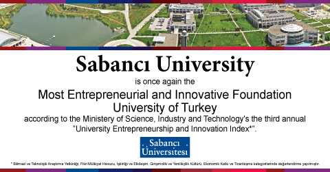 Sabancı University is the Most Entrepreneurial and Innovative Foundation University of Turkey.