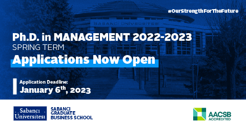 2022-2023 Spring Term Ph.D. in Management Program Application Deadline is January 6th