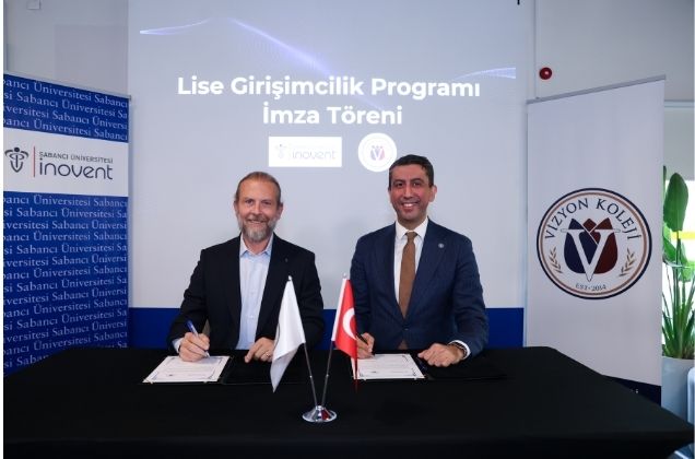 Sabancı Üniversitesi İnovent ve Vizyon Koleji arasında "Lise Girişimcilik Programı" için protokol imzalandı