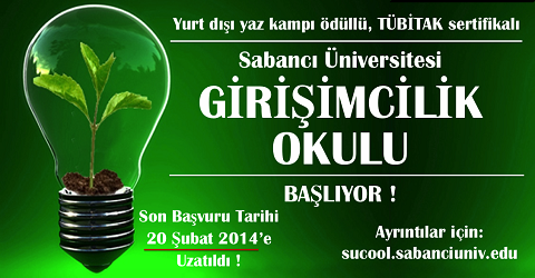 Sabancı Üniversitesi Girişimcilik Okulu Başlıyor!