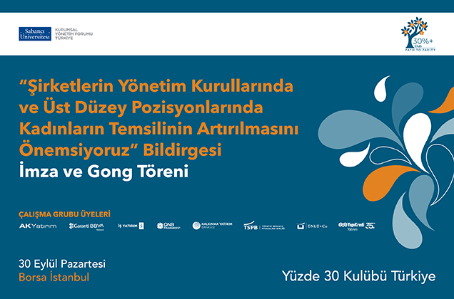 Yüzde 30 Kulübü Türkiye Liderliğinde Bildirge İmza Töreni
