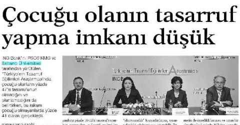 "Türkiye'nin Tasarruf Eğilimleri Araştırması"