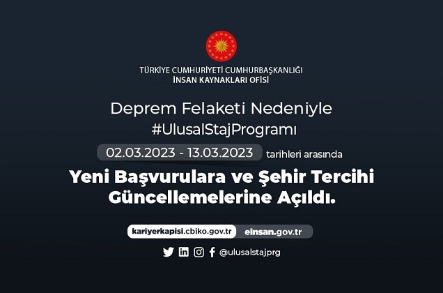 Cumhurbaşkanlığı İnsan Kaynakları Ofisi&#039;nden Duyuru