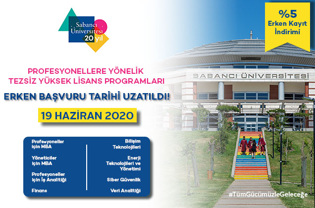 Profesyonel Yüksek Lisans Programları için erken başvuru tarihi uzatıldı