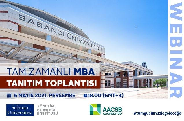 Tam Zamanlı MBA Programı Online Tanıtım Toplantısına Davetlisiniz