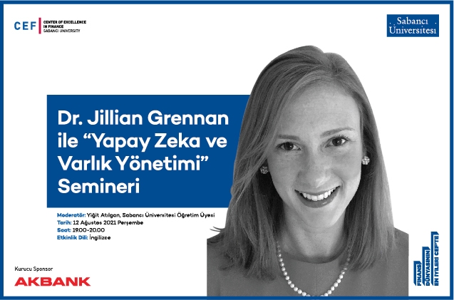 CEF seminerlerinin Konuğu Duke Üniversitesi’nden Dr. Jillian Grennan