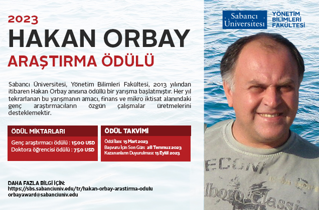 2023 Hakan Orbay Araştırma Ödülleri İçin Başvurular Başladı
