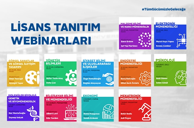 Lisans programları tanıtım webinarları devam ediyor
