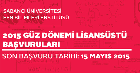 2015- 2016 Güz Dönemi Fen Bilimleri Enstitüsü Lisansüstü Başvuruları