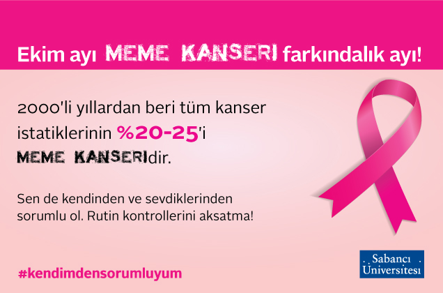 Ekim ayı “Meme Kanseri Farkındalık Ayı”