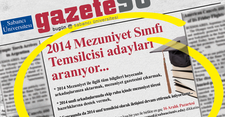2014 Mezuniyet Sınıfı Komitesi Adayları Aranıyor!
