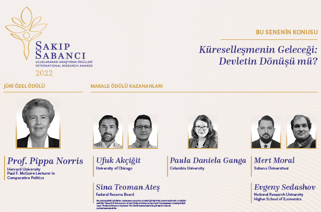 2022 Sakıp Sabancı Uluslararası Araştırma Ödülleri Sahiplerini Buldu