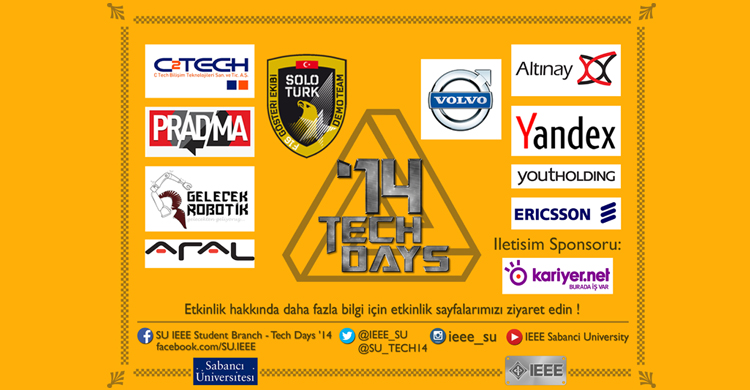 Teknoloji Günleri ’14, 5-9 Mayıs tarihleri arasında fırlatılmaya hazır!