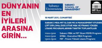 Sabancı Üniversitesi MBA, MiF ve Executive MBA Yüksek Lisans Programları Tanıtım Toplantıları