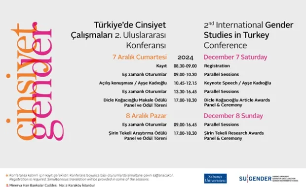 2nd International Gender Studies in Turkey Conference will take place on December, 7-8 in İstanbul