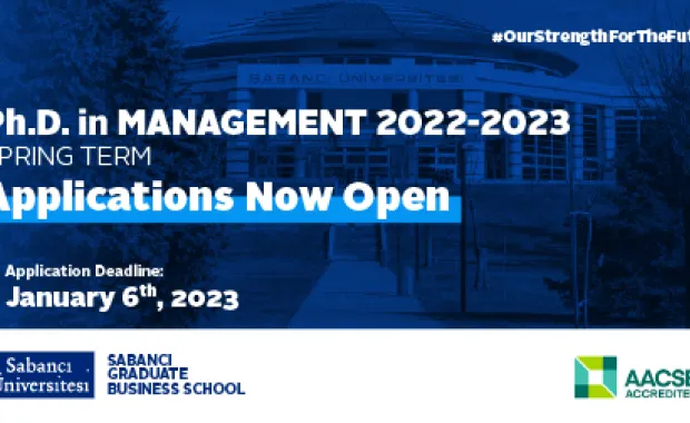 2022-2023 Spring Term Ph.D. in Management Program Application Deadline is January 6th
