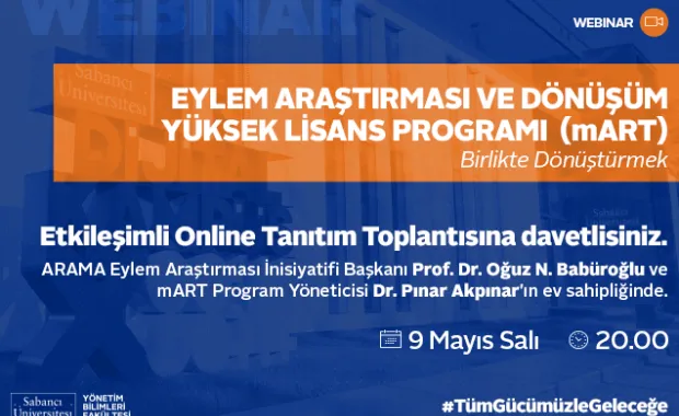 Eylem Araştırması ve Dönüşüm Tezsiz Yüksek Lisans Programı (mART) Tanıtım Toplantısı