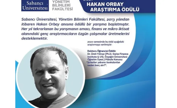 Hakan Orbay Araştırma Ödülleri İçin Başvurular Devam Ediyor