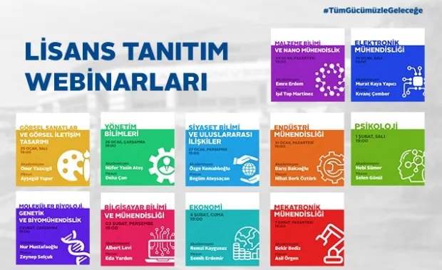 Lisans programları tanıtım webinarları devam ediyor