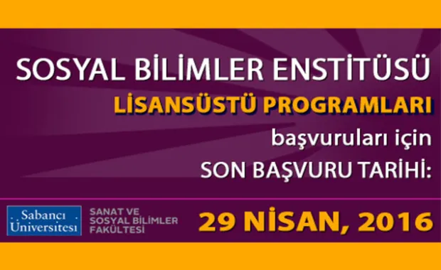 SOSYAL BİLİMLER ENSTİTÜSÜ (SBE) LİSANSÜSTÜ PROGRAMLARI 2016 - 2017 GÜZ DÖNEMİ BAŞVURULARI