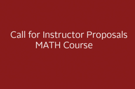 Call for Instructor Proposals - MATH Course Resmi