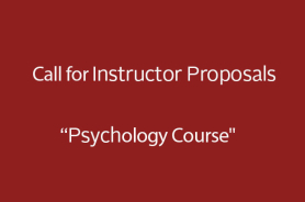 Call for Instructor Proposals - Psychology Course Resmi