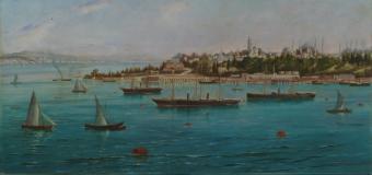 “Ships off Sarayburnu” painting at Sabancı University