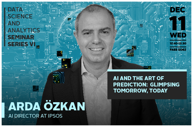 The 6th guest of the Data Science and Analytics Seminar Series will be Arda Özkan