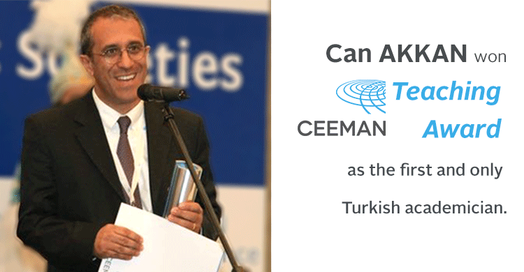 Our Faculty Member Can Akkan wins international award