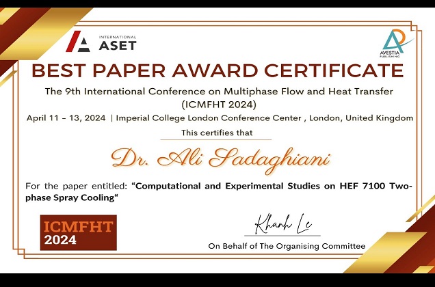 FENS and EFSUN Researcher Received the Best Paper Award
