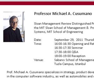 Michael Cusumano Sabancı Üniversitesi’nde Resmi