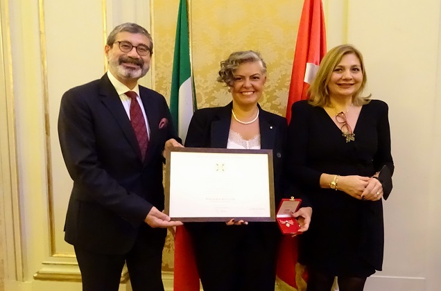 Öğretim Üyemiz Ayşe Betül Çelik’e İtalya Liyakat Nişanı verildi