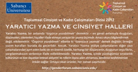 Toplumsal Cinsiyet ve Kadın Çalışmaları Dizisi 2012: Yaratıcı Yazma ve Cinsiyet Halleri