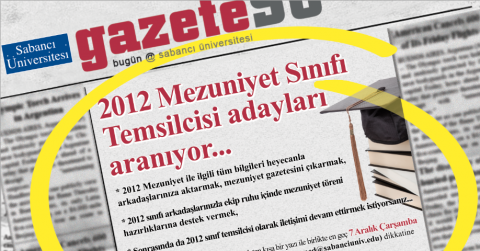 Başvuru tarihi uzatıldı! 2012 Mezuniyet Sınıfı Komitesi Seni Bekliyor!