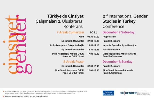 Türkiye’de Cinsiyet Çalışmaları Uluslararası Konferansı 7-8 Aralık’ta İstanbul’da