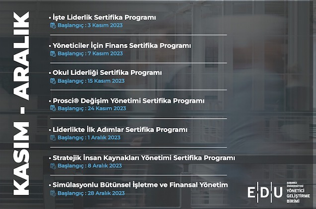 EDU Sertifika Programları’nda Erken Kayıt Fırsatları!