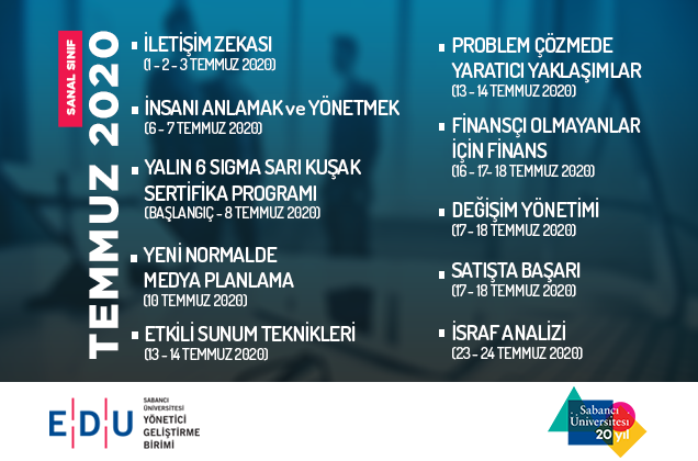 EDU Açık Eğitimler Temmuz ayında da devam ediyor