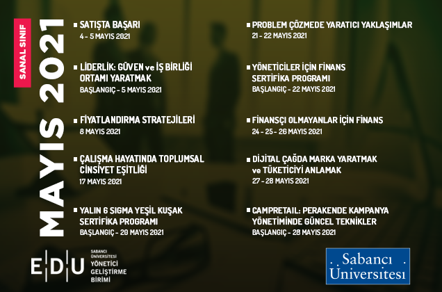 EDU’nun Mayıs Programında 10 Farklı Eğitim Yer Alıyor
