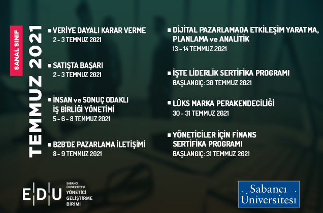 EDU Temmuz Ayı Eğitim Programı