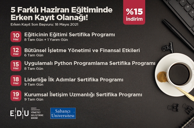 EDU, Sertifika Programlarında Erken Kayıt Olanağı Sunuyor