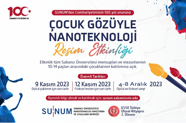 SUNUM'dan Cumhuriyetimizin 100. yılı onuruna "Çocuk Gözüyle Nanoteknoloji" Resim Sergisi