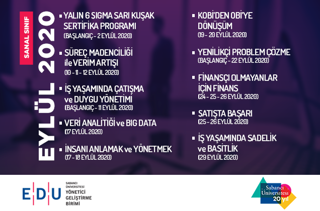 EDU Açık Eğitimler’den Eylül Ayında 10 Eğitim