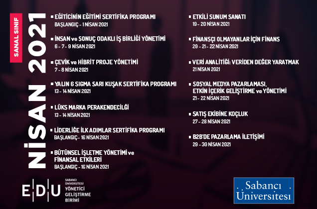 EDU, Nisan Eğitimlerinde Erken Kayıt Olanağı Sunuyor