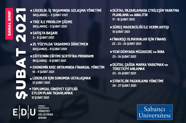 EDU’dan Şubat Ayında 4 Yeni Bireysel Eğitim