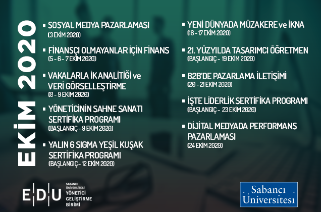 EDU, Ekim ayı eğitimlerine devam ediyor