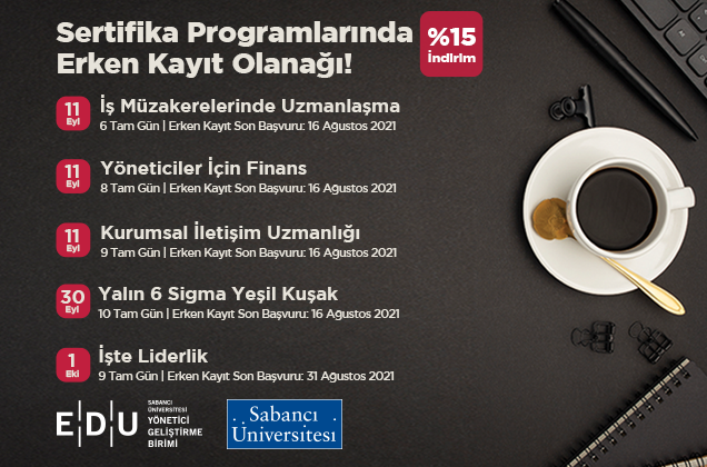 EDU, Sertifika Programlarında Erken Kayıt Olanağı Sunuyor