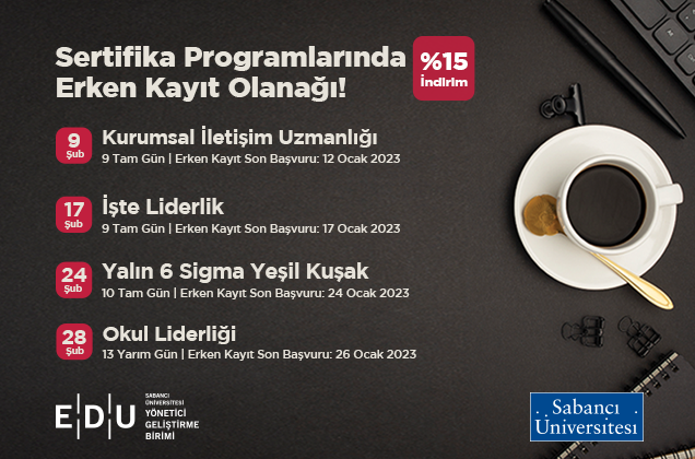 EDU Sertifika Programları’nda Erken Kayıt Olanağı