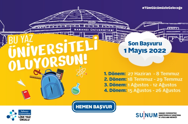 Sabancı Üniversitesi Lise Yaz Okulu İçin Kayıtlar Başladı